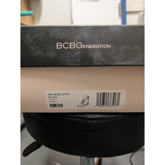 BCBG Curtis Women’s Black Lug Sole Boots Size 5 NEW - Picture 7 of 7